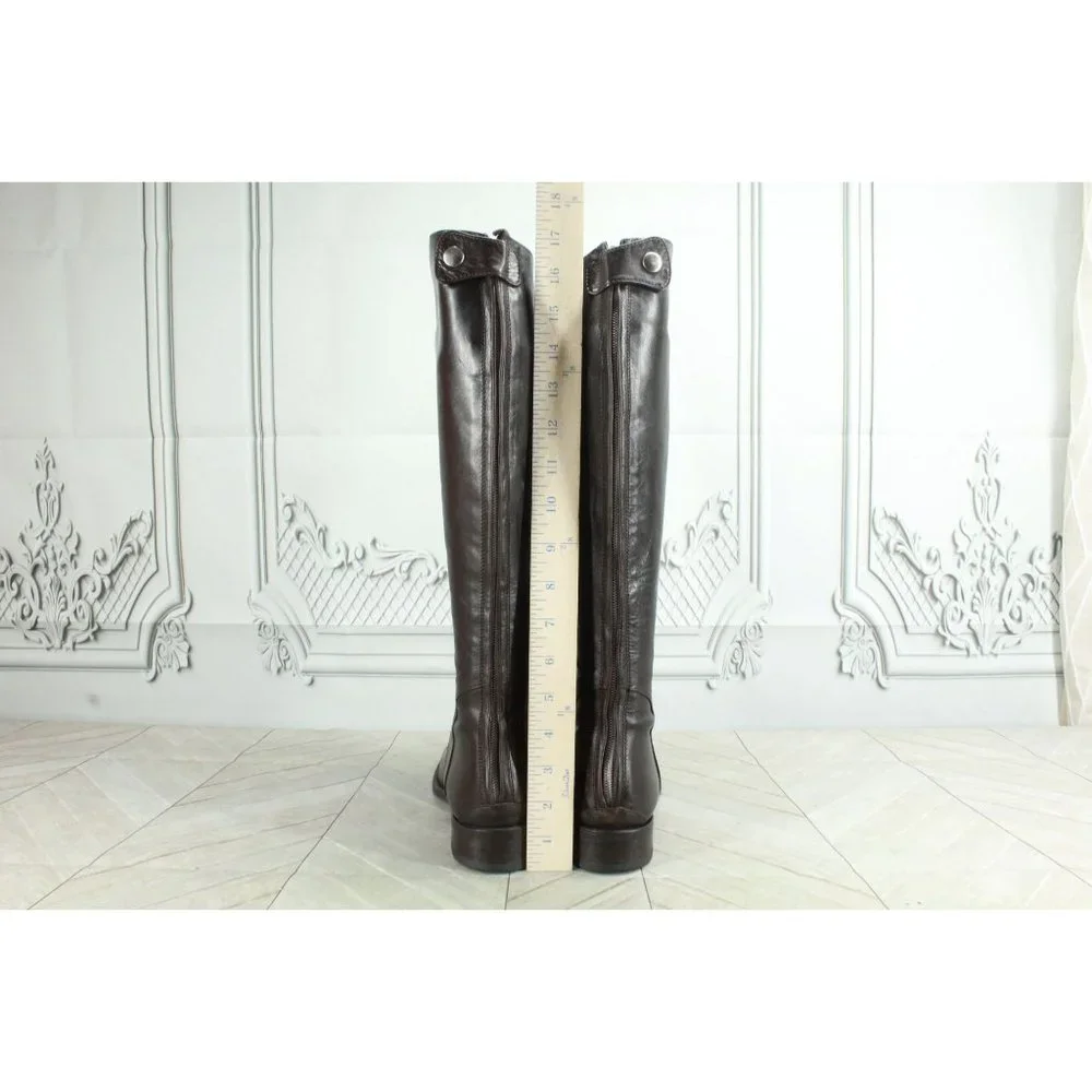 Strenesse Gabriele Strehle Brown Soft Leather Knee High Boots Size 7.5 - Picture 7 of 9